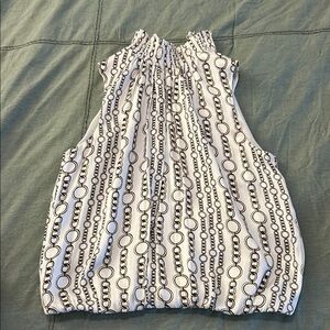 Chic Black and White Women's Top